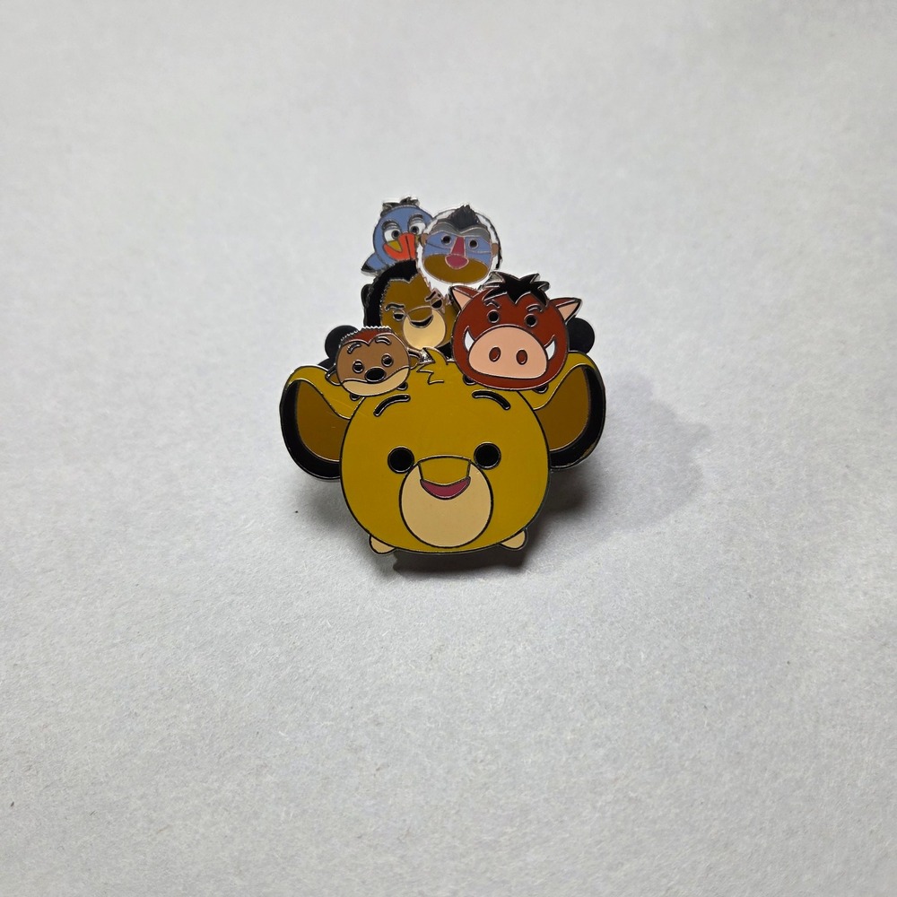 Disney Tsum Tsum Pin Unisex Small Yellow Lion King Simba Stack Enamel Pin